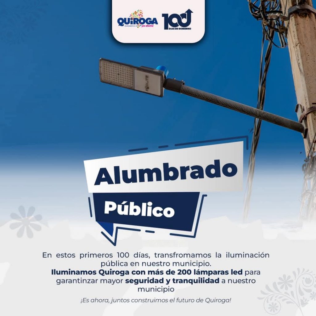 Más de 200 lámparas LED fueron instaladas en Quiroga, para calles más seguras 1 QuirLampLed