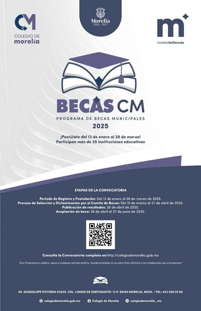 Gobierno de Alfonso Martínez anuncia Programa de Becas del Colegio de Morelia 2025 1 GobMorBecas2