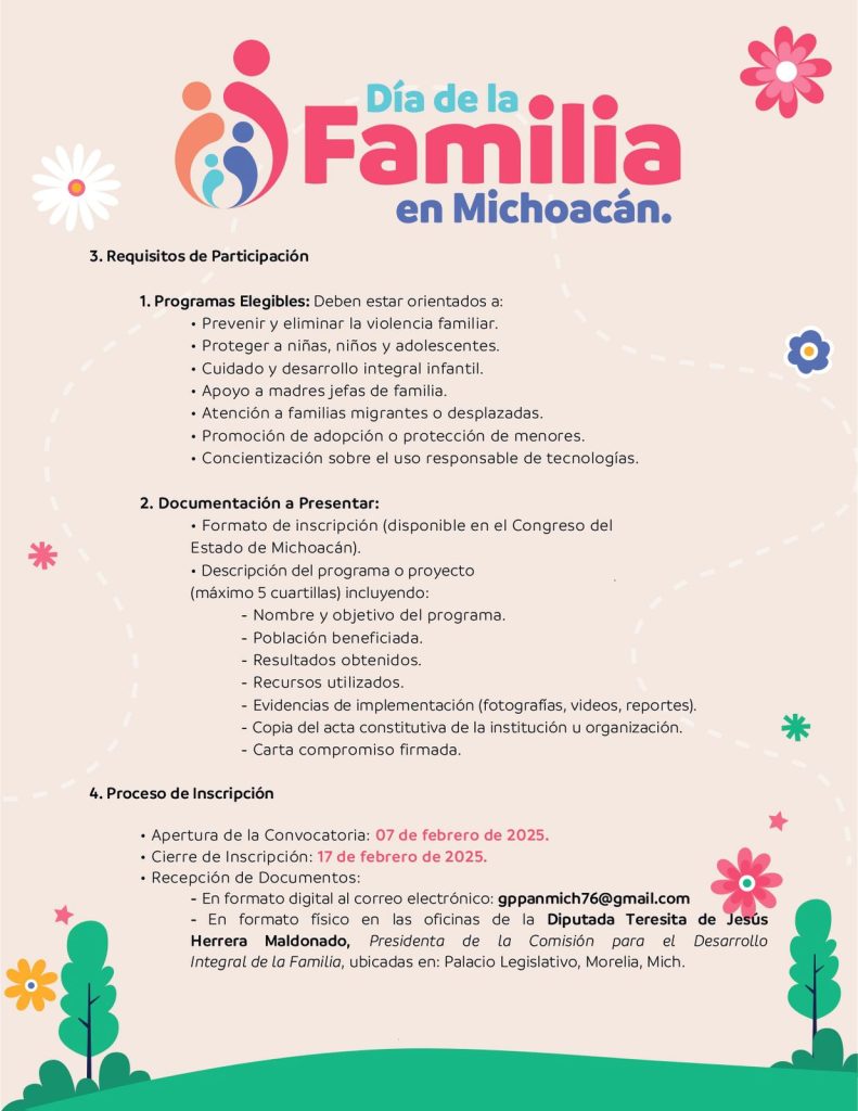 Invitan diputadas Tere Herrera y Belinda Hurtado a participar en convocatoria por la familia 2 76ConvDiaFam3