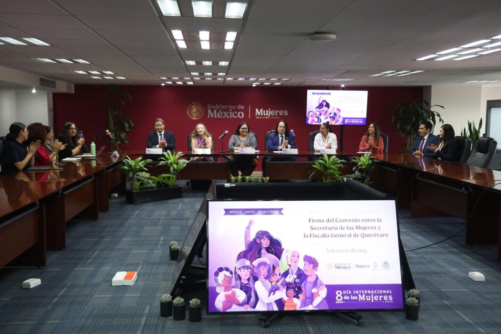 Secretaría de las Mujeres y Fiscalía General de Querétaro firman convenio para procurar justicia con perspectiva de género 1 SEMUJ FGQro2