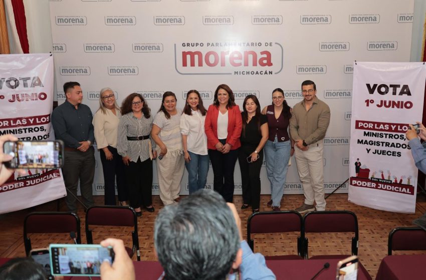 Continúa GP Morena con difusión de elección judicial: Serán 6 boletas nacionales y 5 estatales