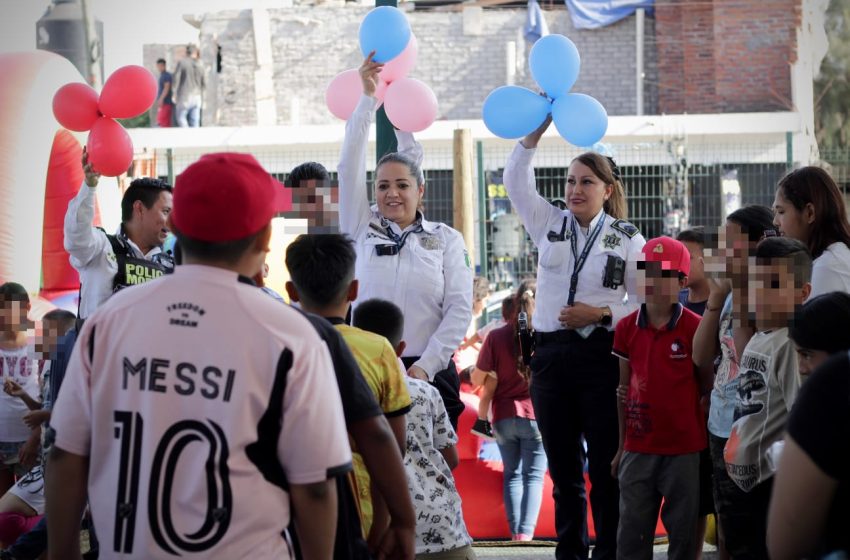 Policía Morelia celebra en grande con niñas y niños, en la Feria de la Niñez “Juguemos por la paz”