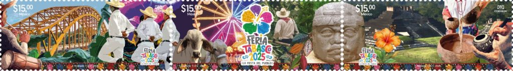 Celebran la Feria de Tabasco 2025 con serie filatélica, será embajadora cultural por todo el mundo 2 SEPOTabFer3