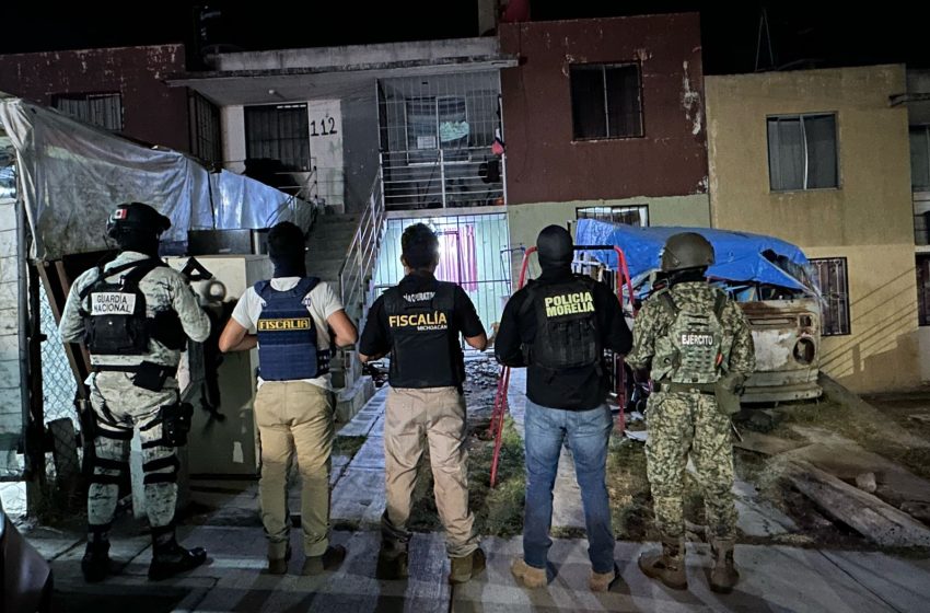 En cateo, asegura FGE inmueble y detiene a dos personas
