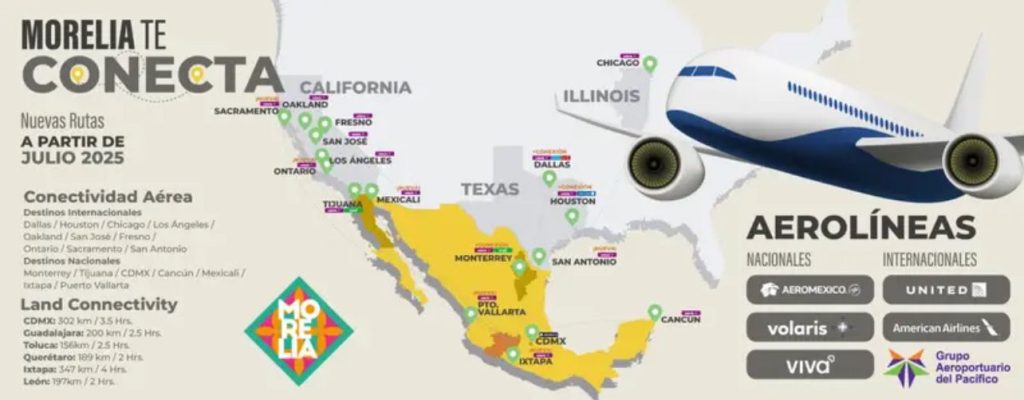 Morelia se conecta con Chicago con nueva ruta aérea 1 GobMorVivaChic2