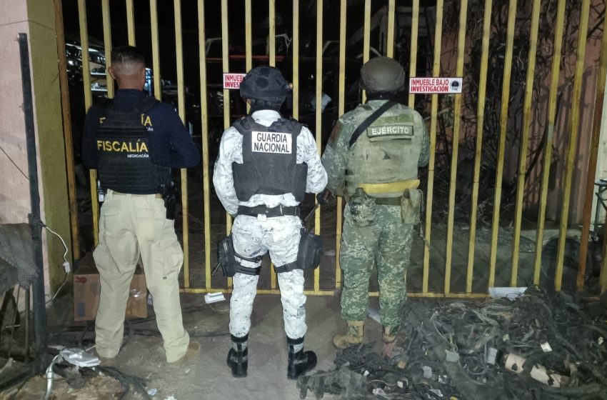 Ejecuta FGE dos cateos en Múgica y Parácuaro; aseguró dos vehículos y narcótico