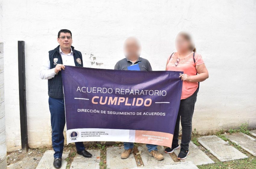  Tras celebrar un acuerdo reparatorio, Fiscalía General restituye un inmueble a una mujer víctima de despojo