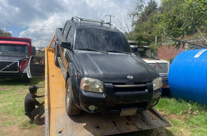 Fiscalía General catea inmueble en Zacán y recupera un vehículo con reporte de robo