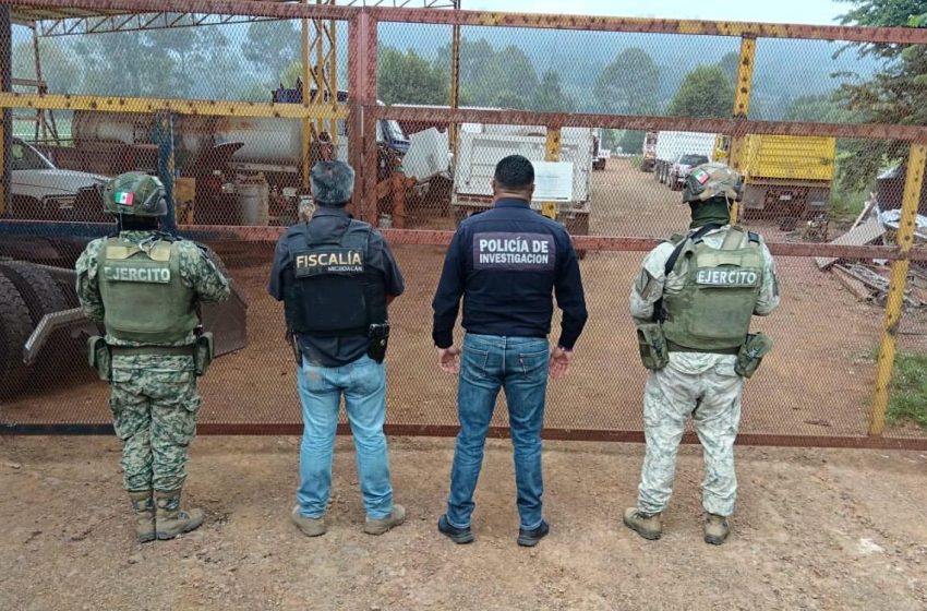 FGE ejecuta cateos en inmuebles relacionados con robo de vehículos en Sahuayo y Ario de Rosales, hay un detenido