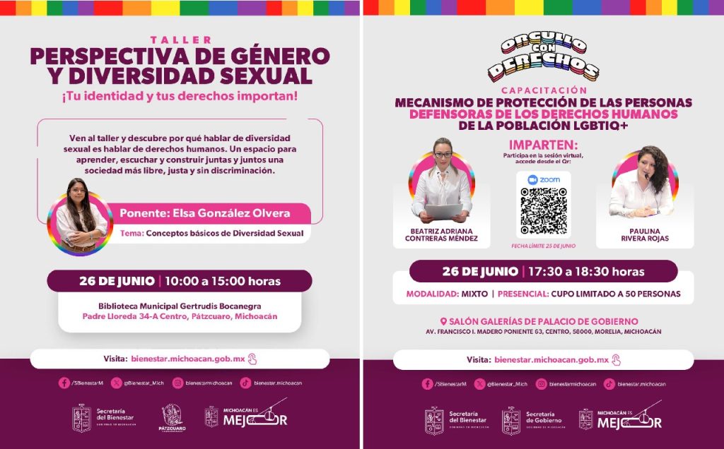 SEDEBI ofrecerá talleres de capacitación a personas de comunidad LGBTTTIQ+ 1 SEDETalleres2