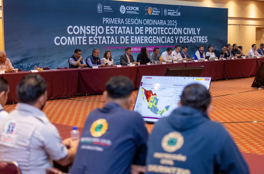 Gobierno de Michoacán instala Comité Estatal de Emergencias ante temporada de lluvias y ciclones