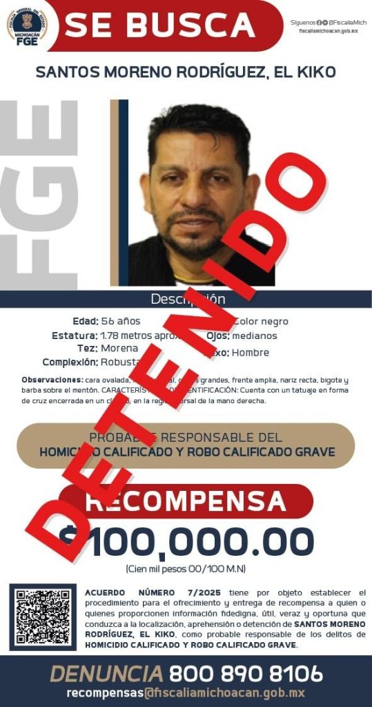 Detiene FGE en Nayarit a presunto responsable del homicidio del presidente municipal de Tacámbaro y su escolta 1 img 20250624 wa01861657397789392954246