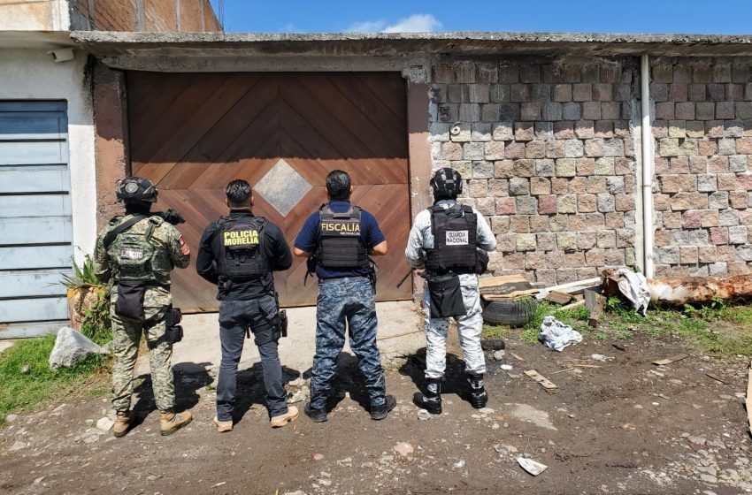  Cumplimenta FGE orden de cateo en Morelia; asegura metanfetamina y detiene a cuatro personas