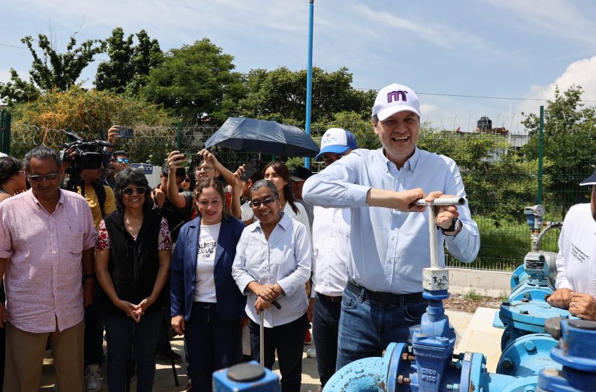  Gobierno de Alfonso Martínez garantiza abasto de agua en Villa Magna con nueva línea de conducción
