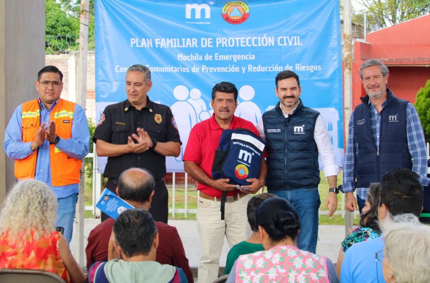  Mochilas de Emergencia, fortalecen la prevención en Morelia: Yankel Benítez