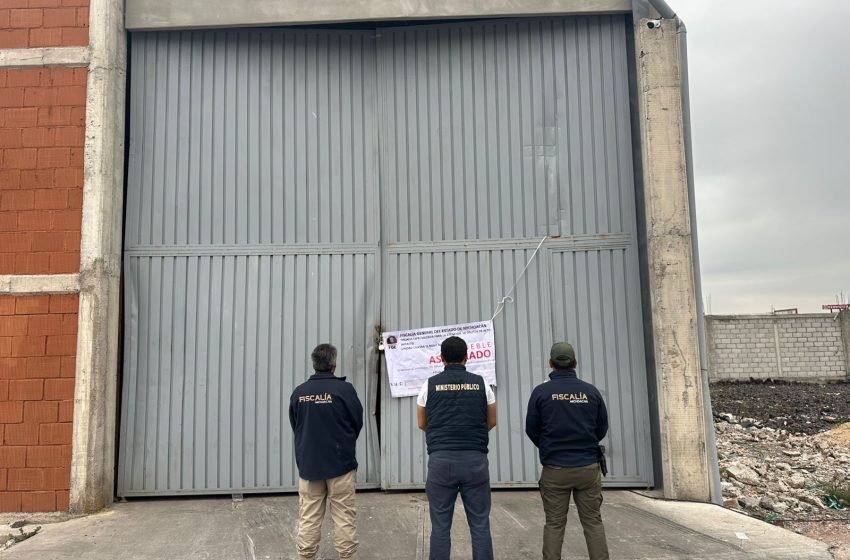  En cateo, desmantela FGE bodega y asegura 23 unidades relacionadas con el delito de robo al transporte en la autopista siglo XXI