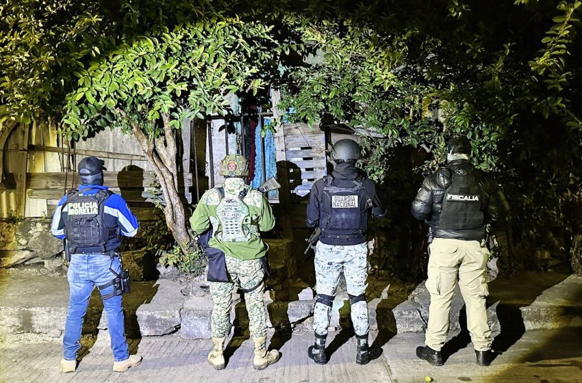  Catea FGE inmueble en Morelia; aseguran metanfetamina y detienen a dos personas