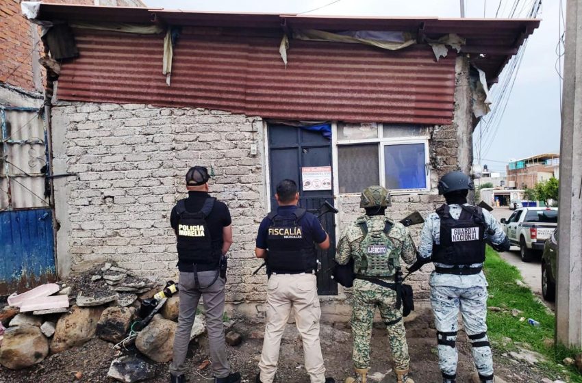  En coordinación interinstitucional, asegura FGE metanfetamina y detiene a dos personas, en cateos en Morelia