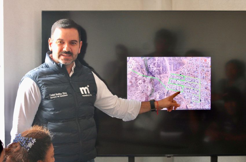  Yankel Benítez coordina obra en colonia Rubén Jaramillo