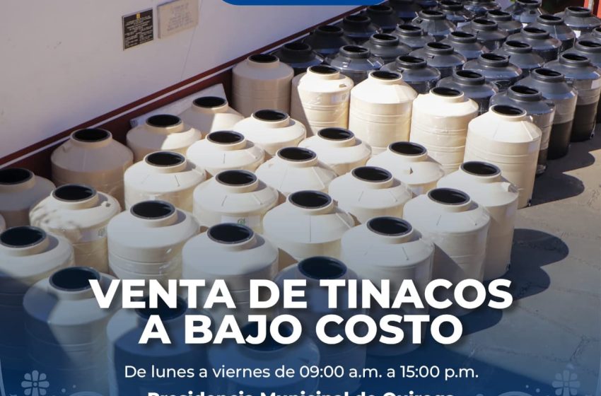  Otorga Gobierno de Quiroga tinacos a bajo costo para las familias del municipio