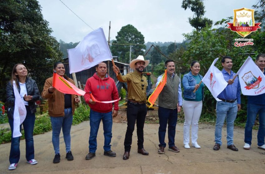  Humberto Jiménez da banderazo de arranque de obras en Los Reyes, se consolida el progreso