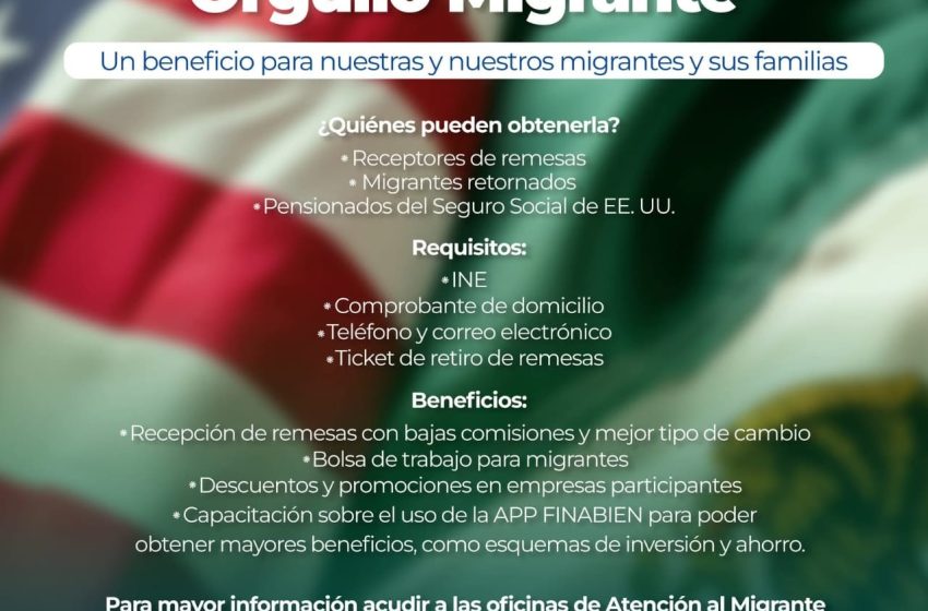  Impulsa Ayuntamiento de Quiroga la Tarjeta “Orgullo Migrante” en beneficio de las familias migrantes