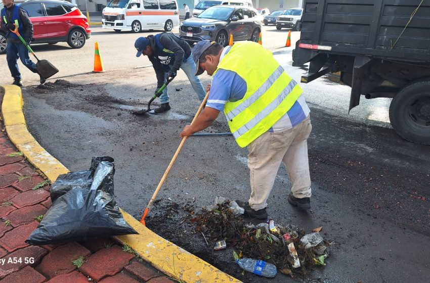  Brigadas de Servicios Públicos Municipales intervienen drenes y vialidades de Morelia