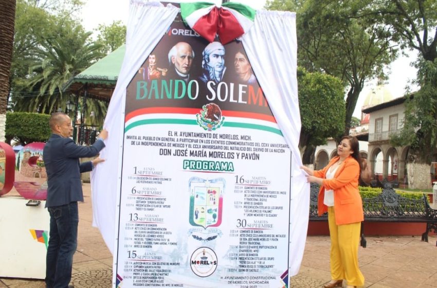  Morelos da inicio a las Fiestas Patrias 2025 con la colocación del Bando Solemne
