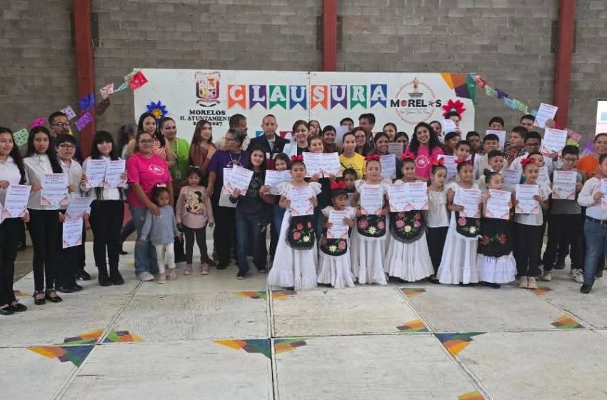 Presenta Ayuntamiento de Morelos resultados en educación con causa durante el último cuatrimestre del año