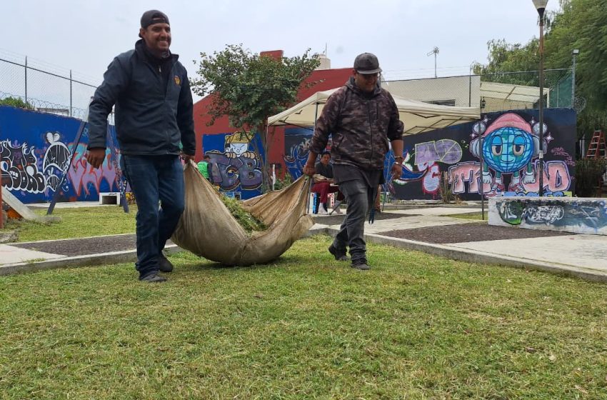  Gobierno de Morelia da mantenimiento integral al área verde de la 5 de Diciembre