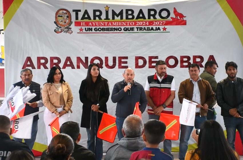  Gobierno de Tarímbaro arranca obra de red hidráulica en San José de la Trinidad