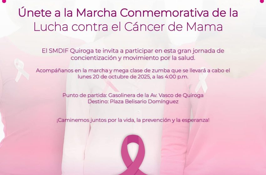  Se une Quiroga en una sola voz contra el cáncer de mama