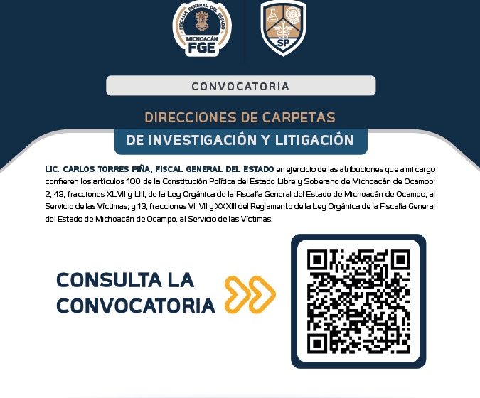 FGE emite convocatoria para ocupar las direcciones de carpetas de investigación y litigación en todas las regiones y unidades especializadas