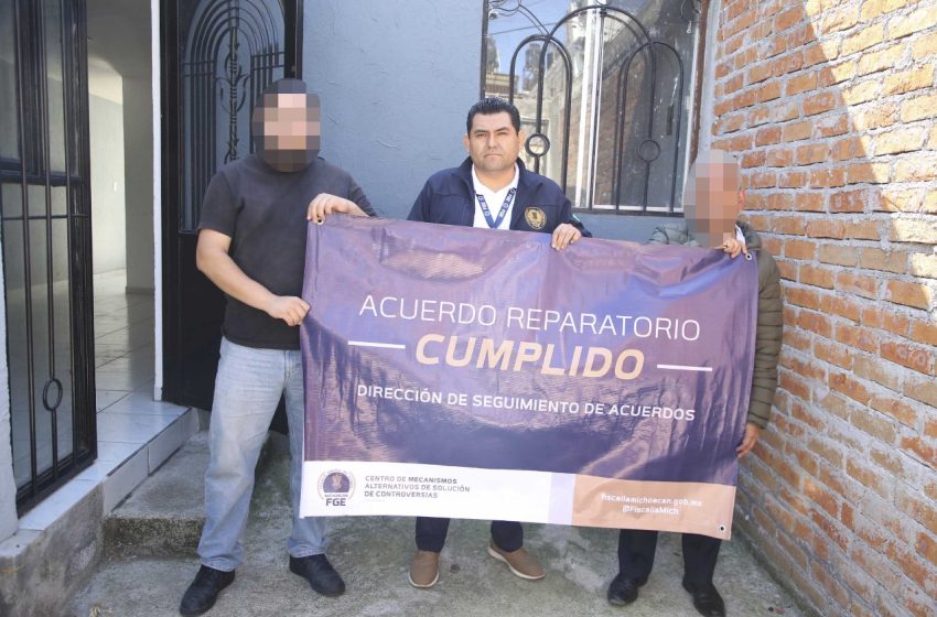  FGE logra recuperación de inmueble a su dueña en Tarímbaro mediante acuerdo reparatorio