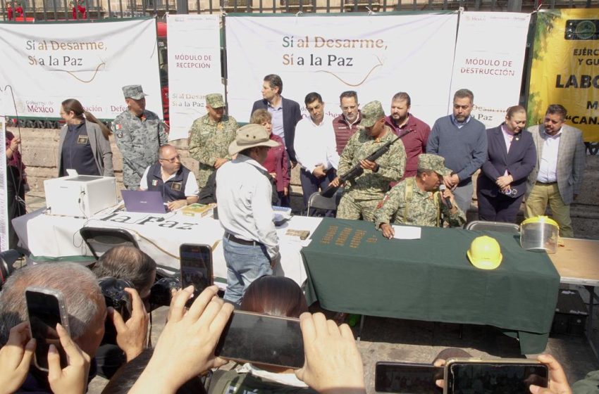  Avanza en Michoacán estrategia de desarme con resultados en Morelia y Zamora