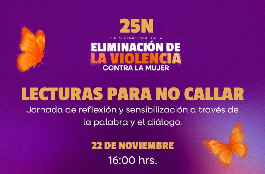  SeCultura Morelia invita a jornada de lectura y diálogo en el marco del 25N