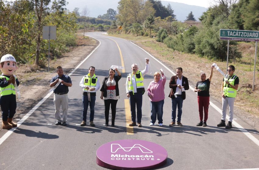  Más de 10 mil habitantes beneficiados con nueva carretera Tingüindín–Tacátzcuaro: Bedolla