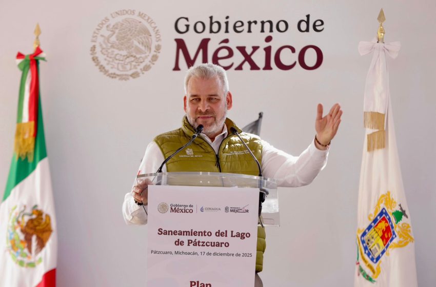 Arrancan Bedolla y CONAGUA rehabilitación de 3 plantas tratadoras para sanear el lago de Pátzcuaro