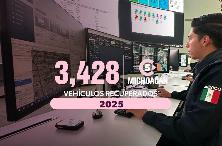 En 2025, SSP ha recuperado más de 3 mil 400 vehículos