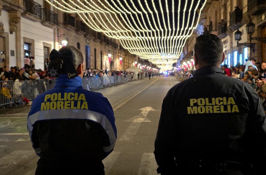  Policía Morelia refuerza presencia permanente para cuidar a las familias durante las fiestas decembrinas