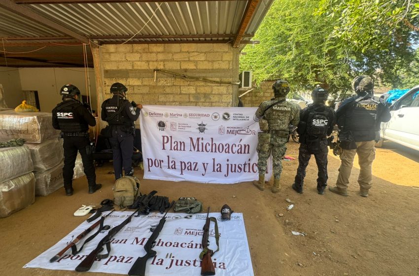 Cateos simultáneos en Huetamo derivan en detenciones y decomisos de alto impacto; en acción interinstitucional
