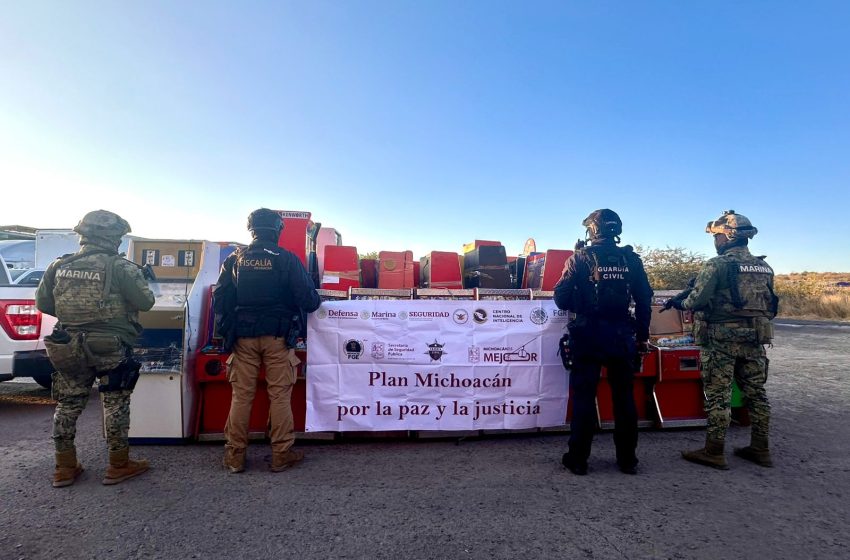  En Zamora y Jacona, FGE ejecuta 10 cateos y asegura 52 máquinas tragamonedas