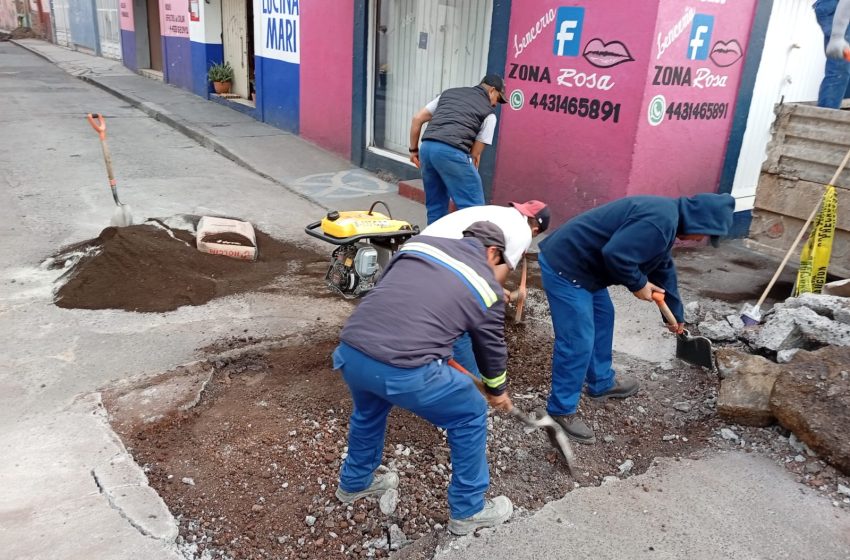  OOAPAS realiza trabajos de reparación en Nicolás Bravo