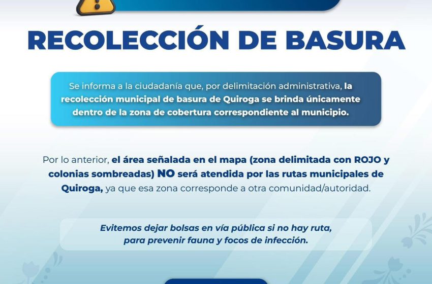  Ayuntamiento de Quiroga cumple con servicios públicos en zonas que le corresponden, al cien por ciento