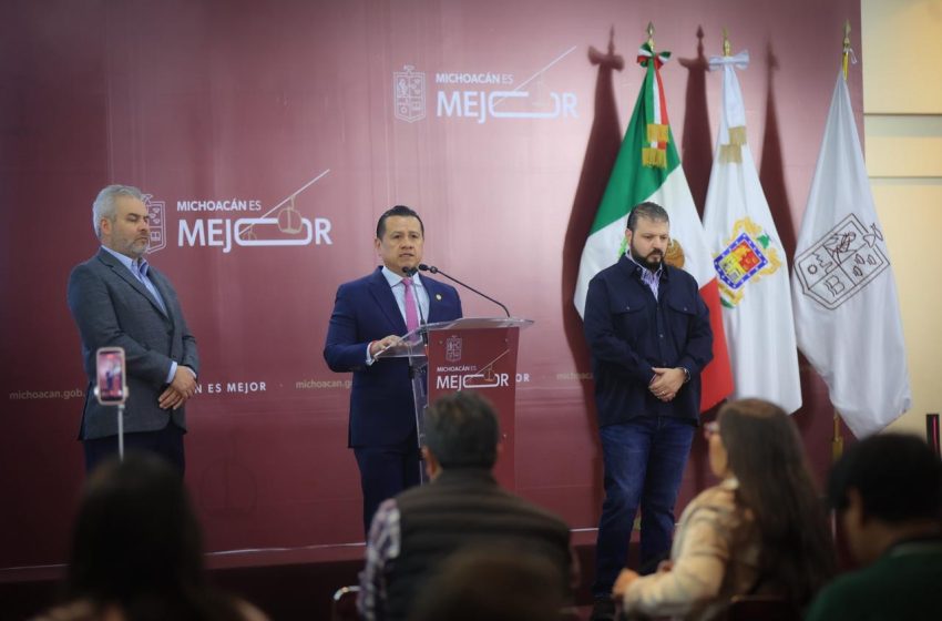  Carlos Torres Piña informa avances decisivos en tres casos de alto impacto en Michoacán