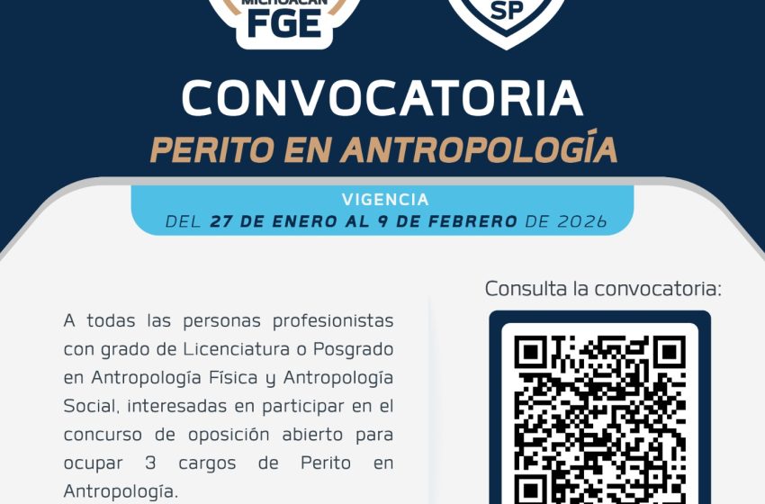  Fiscalía General emite convocatoria para ocupar tres cargos de Perito en Antropología