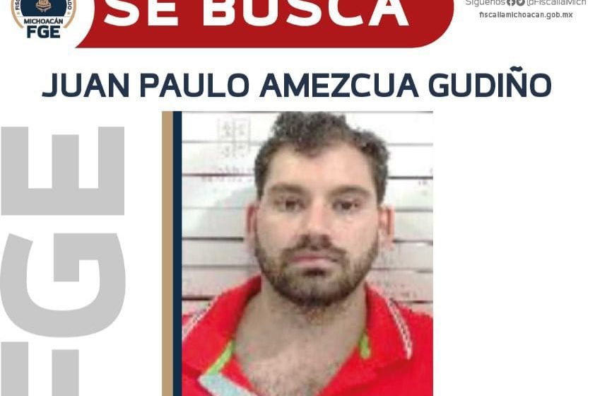  Ofrece FGE recompensa para ubicar y detener a Juan Paulo Amezcua Gudiño, presunto responsable del feminicidio de Frida S.
