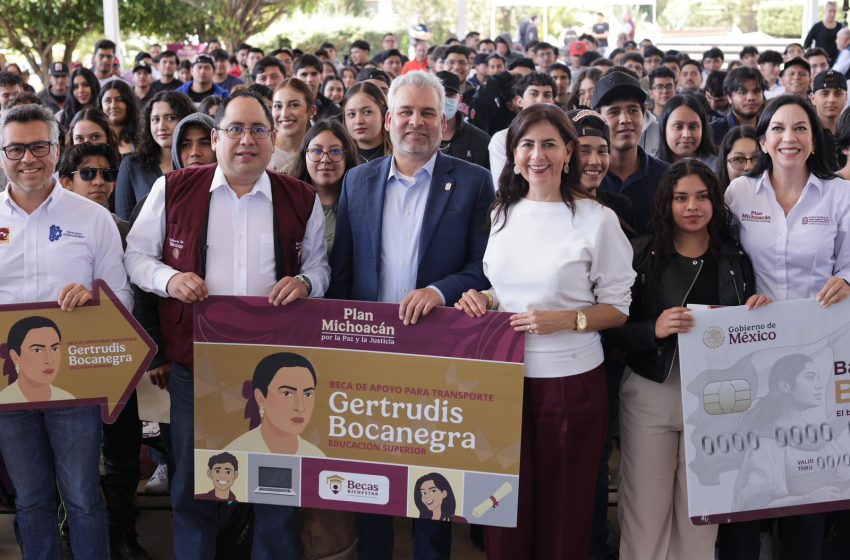  Bedolla anuncia el primer pago de la Beca Gertrudis Bocanegra para el 28 de febrero
