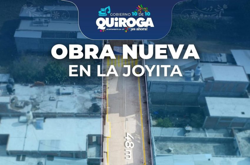  Quiroga avanza con obra integral de pavimentación y servicios básicos en La Joyita: Alma Mireya González