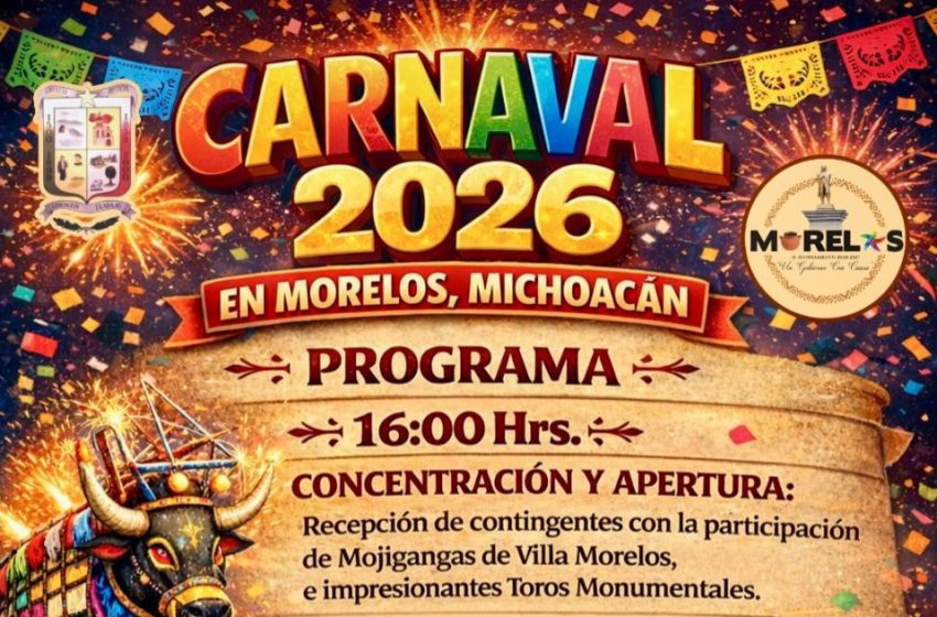  Invita Julio César Conejo Alejos al Carnaval 2026 en Villa Morelos, el próximo martes